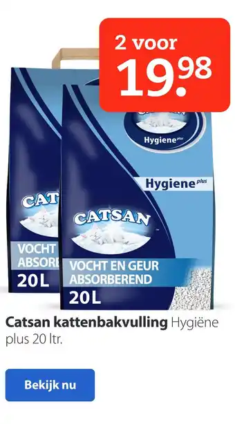 Boerenbond Catsan kattenbakvulling Hygiëne aanbieding