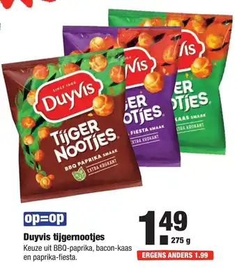 ALDI Duyvis tijdernootjes 275 gr aanbieding