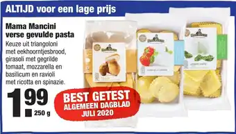 ALDI Mama Mancini verse gevuide pasta 250 gr aanbieding