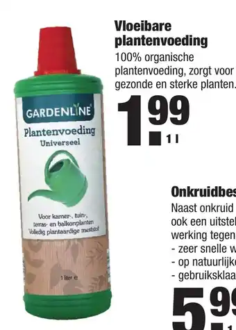 ALDI Gardenline Vloeibare plantenvoeding 1L aanbieding