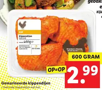 Lidl Gemarineerde kippendijen 600g aanbieding