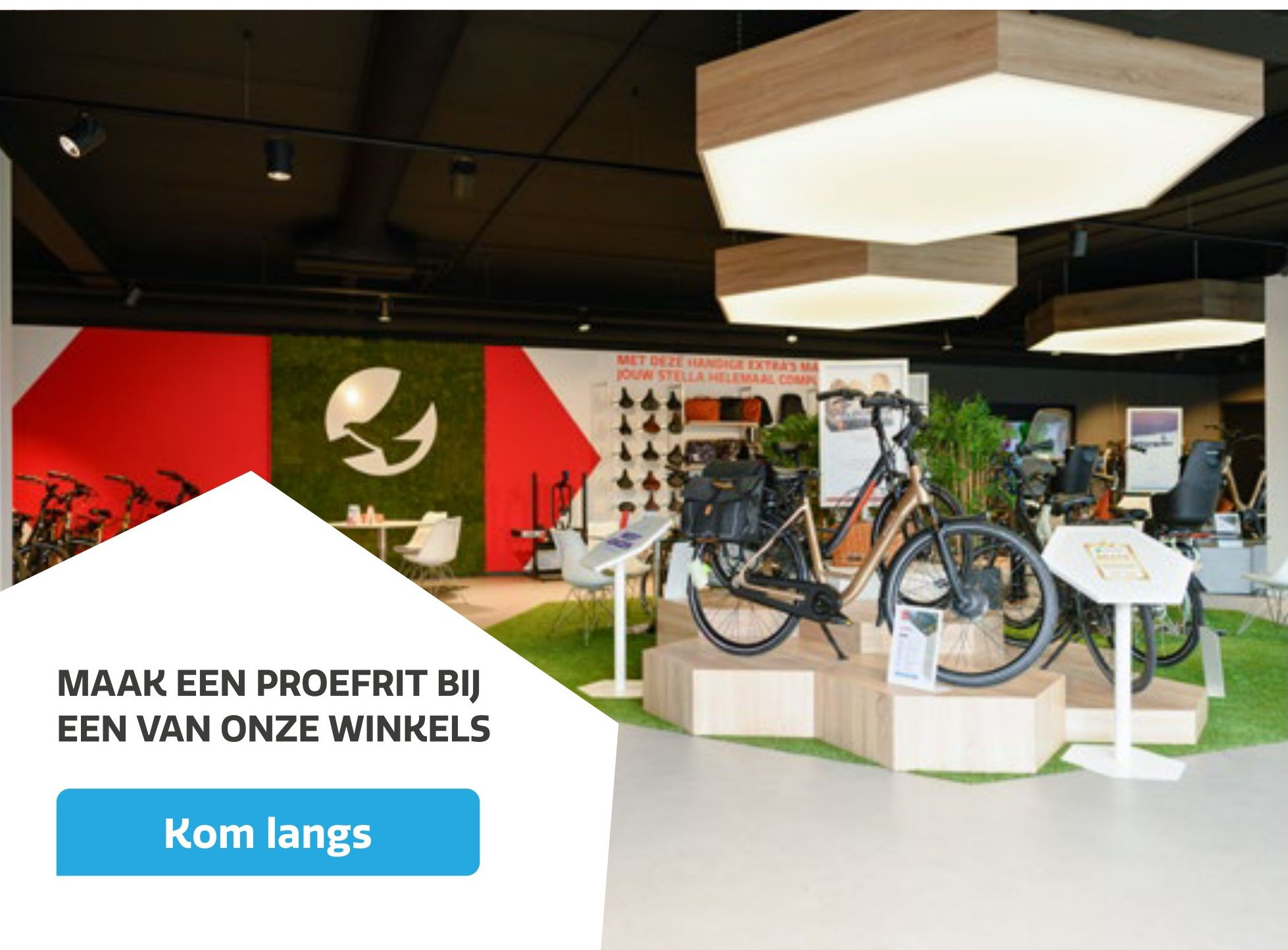 MAAK EEN PROEFRIT BIJ EEN VAN ONZE WINKELS aanbieding bij Stella fietsen