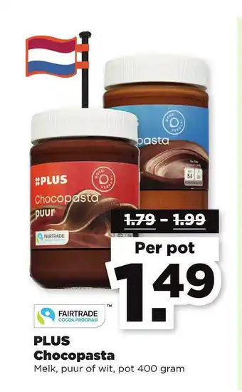 PLUS Plus Chocopasta aanbieding