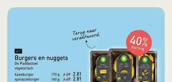 Ekoplaza Burgers En Nuggets De Paddestoel 40% Korting aanbieding