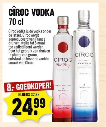 Dirck 3 Cîroc Vodka aanbieding