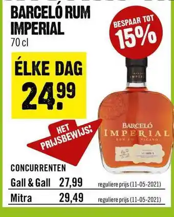 Dirck 3 Barceló Rum Imperial aanbieding