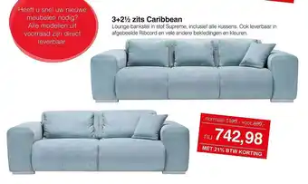 Woonsquare 3+2½ zits caribbean lounge bankstel aanbieding