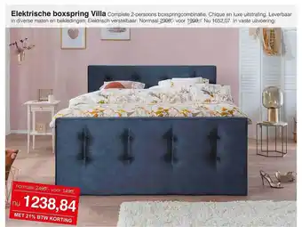 Woonsquare Elektrische boxspring villa aanbieding