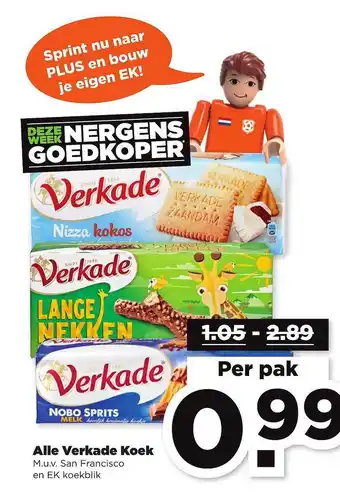 PLUS Alle Verkade Koek aanbieding