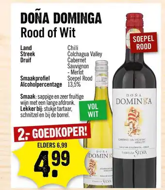 Dirck 3 Doña dominga rood of wit aanbieding