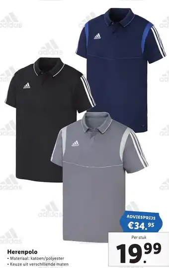 Lidl Adidas Herenpolo aanbieding