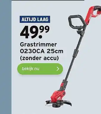 GAMMA Grastrimmer 0230CA 25cm (Zonder Accu) aanbieding