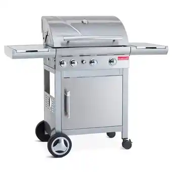 Praxis Barbecook gasbarbecue Kaduva inox 118kW 133x57x116 cm aanbieding