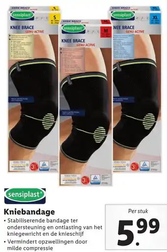 Lidl Sensiplast Kniebandage aanbieding