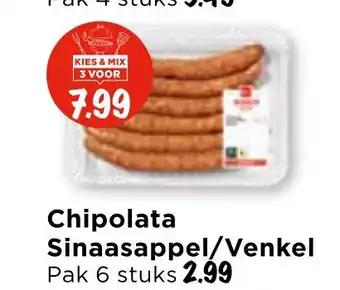 Vomar Voordeelmarkt Chipolata Sinaasappel/Venkel aanbieding