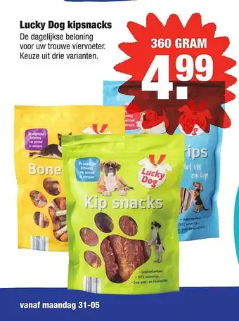 ALDI Lucky Dog Kipsnacks aanbieding