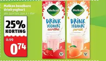 Poiesz Melkan Houdbare Drinkyoghurt 25% Korting aanbieding