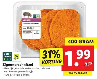 Lidl Zigeunerschnitzel 400g aanbieding