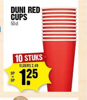 Dirck 3 Duni Red Cups aanbieding