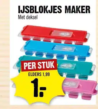 Dirck 3 Ijsblokjes Maker Met Deksel aanbieding