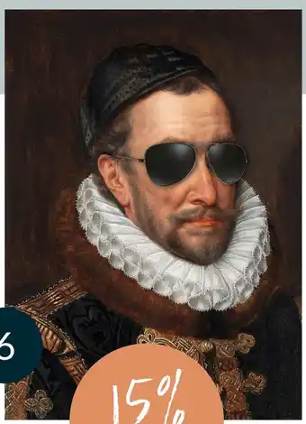 Werk aan de Muur Willem I met zonnebril, prins van Oranje aanbieding