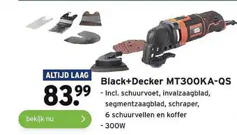 GAMMA Black+Decker MT300KA-QS Incl. Schuurvoet, Invalzaagblad, Segmentzaagblad, Schraper, 6 Schuurvellen En Koffer aanbieding