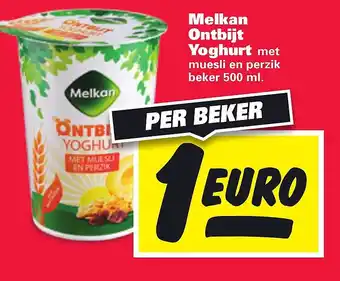 Nettorama Melkan Ontbijt Yoghurt met muesli en perzik aanbieding