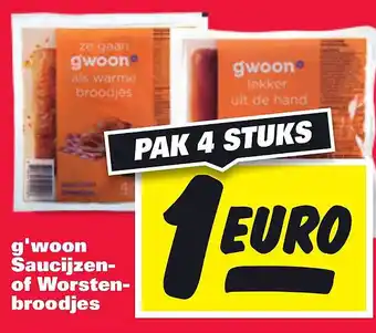 Nettorama g'woon Saucijzen- of Worsten broodjes aanbieding