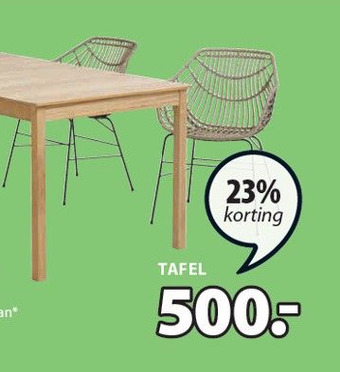 Jysk TAFEL aanbieding