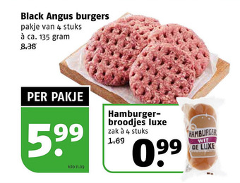 Poiesz Black Angus burgers aanbieding