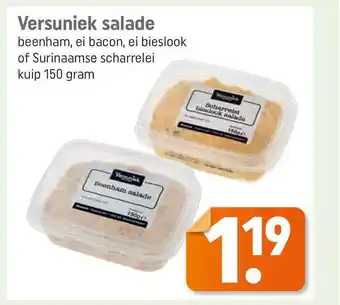 Lekker Makkelijk Versuniek Salade Beenham, Ei Bacon, Ei Bieslook Of Surinaamse Scharrelei aanbieding