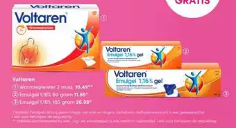 Drogisterij Visser Voltaren Warmtepleister, Emulgel 1,16% 60 Gram Of Emulgel 1,15% 180 Gram aanbieding