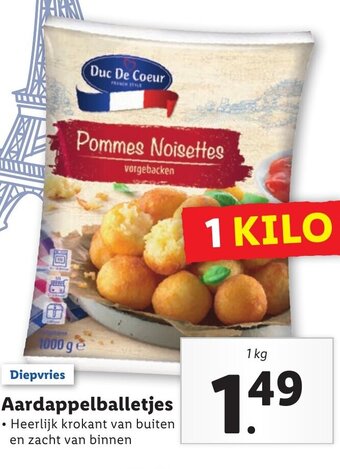 Lidl Duc De Coeur Aardappelballetjes 1kg aanbieding