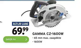 GAMMA Gamma CZ-1600W aanbieding