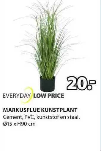 Jysk Markusflue Kunstplant aanbieding