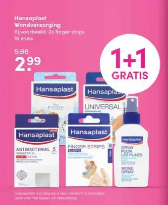 Drogisterij Visser Hansaplast Wondverzorging 1+1 Gratis aanbieding