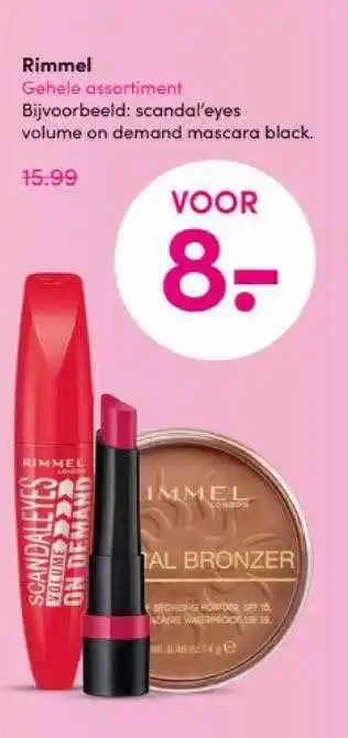 Drogisterij Visser Rimmel Make-Up aanbieding