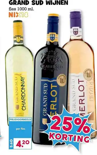 Boon`s Markt Grand Sud Wijnen 25% Korting aanbieding
