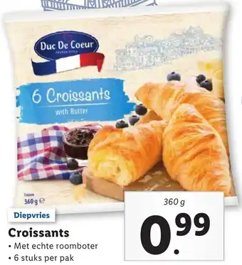 Lidl Duc De Coeur Croissants 360g aanbieding
