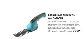 Nijhof Grasschaar Accucut Li Van Gardena aanbieding