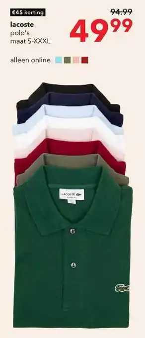 Scapino Lacoste Polo's aanbieding