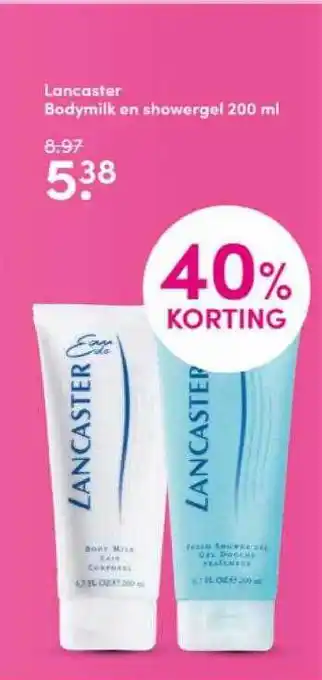 Drogisterij Visser Lancaster Bodymilk En Showegel 200 Ml aanbieding