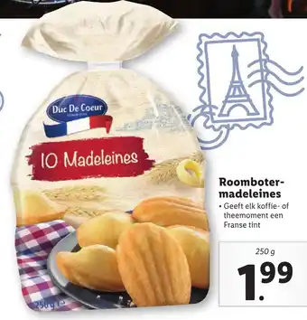 Lidl Duc De Coeur Roombotermadeleines 250g aanbieding