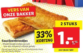 Lidl Saucijzenbroodjes aanbieding