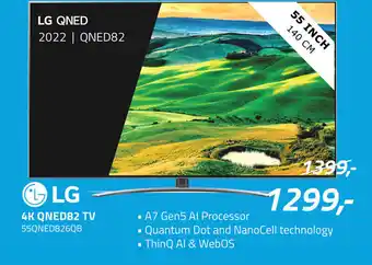 Obbink LG 4K QNED82 TV aanbieding