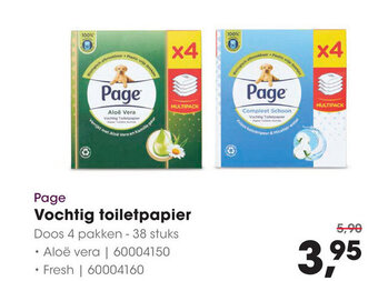 HANOS Page Vochtig toiletpapier aanbieding