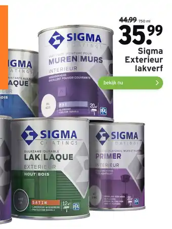 GAMMA Sigma Exterieur lakverf 750 ml aanbieding