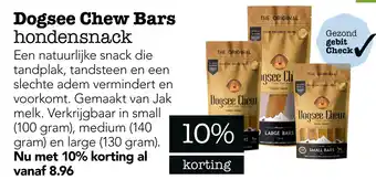 Dierspecialist Dogsee Chew Bars hondensnack aanbieding