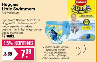 De Online Drogist Huggies Little Swimmers Maat 2-3 12stuks aanbieding