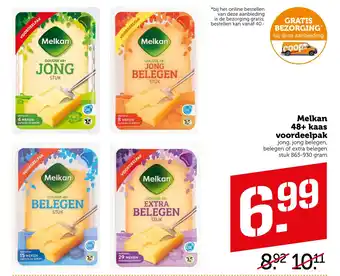 Coop Melkan 48+ kaas voordeelpak 865-930g aanbieding